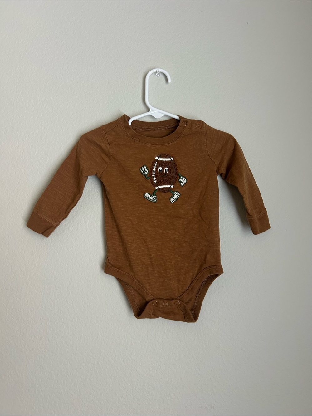 Toddler Brown Football Graphic One-Piece Bodysuit